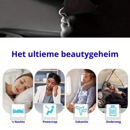Restique™ 3D Slaapmasker - Comfortabel en licht blokkerend voor optimale rust