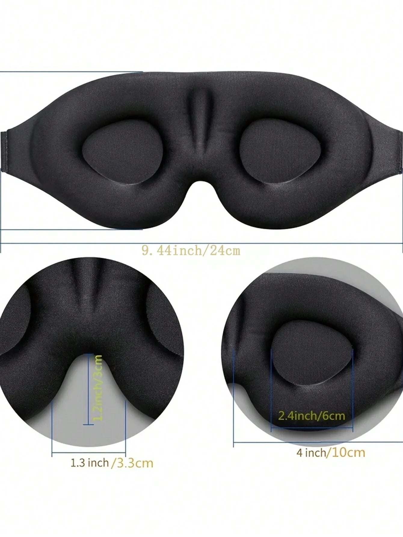 Restique™ 3D Slaapmasker - Comfortabel en licht blokkerend voor optimale rust